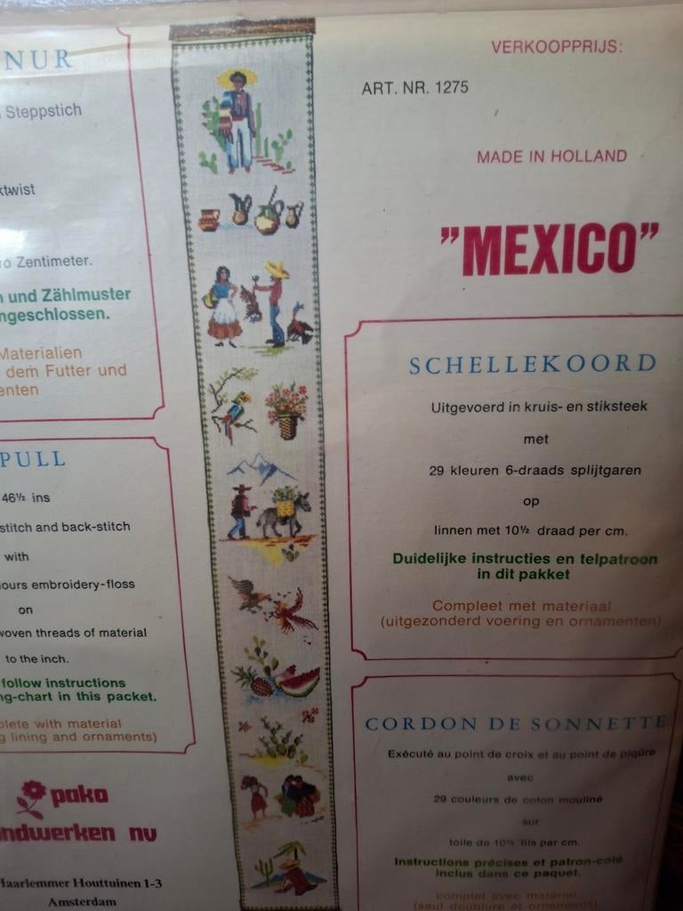 Schellekoord-Mexico, Ophalen of Verzenden, Nieuw, Borduurpakket