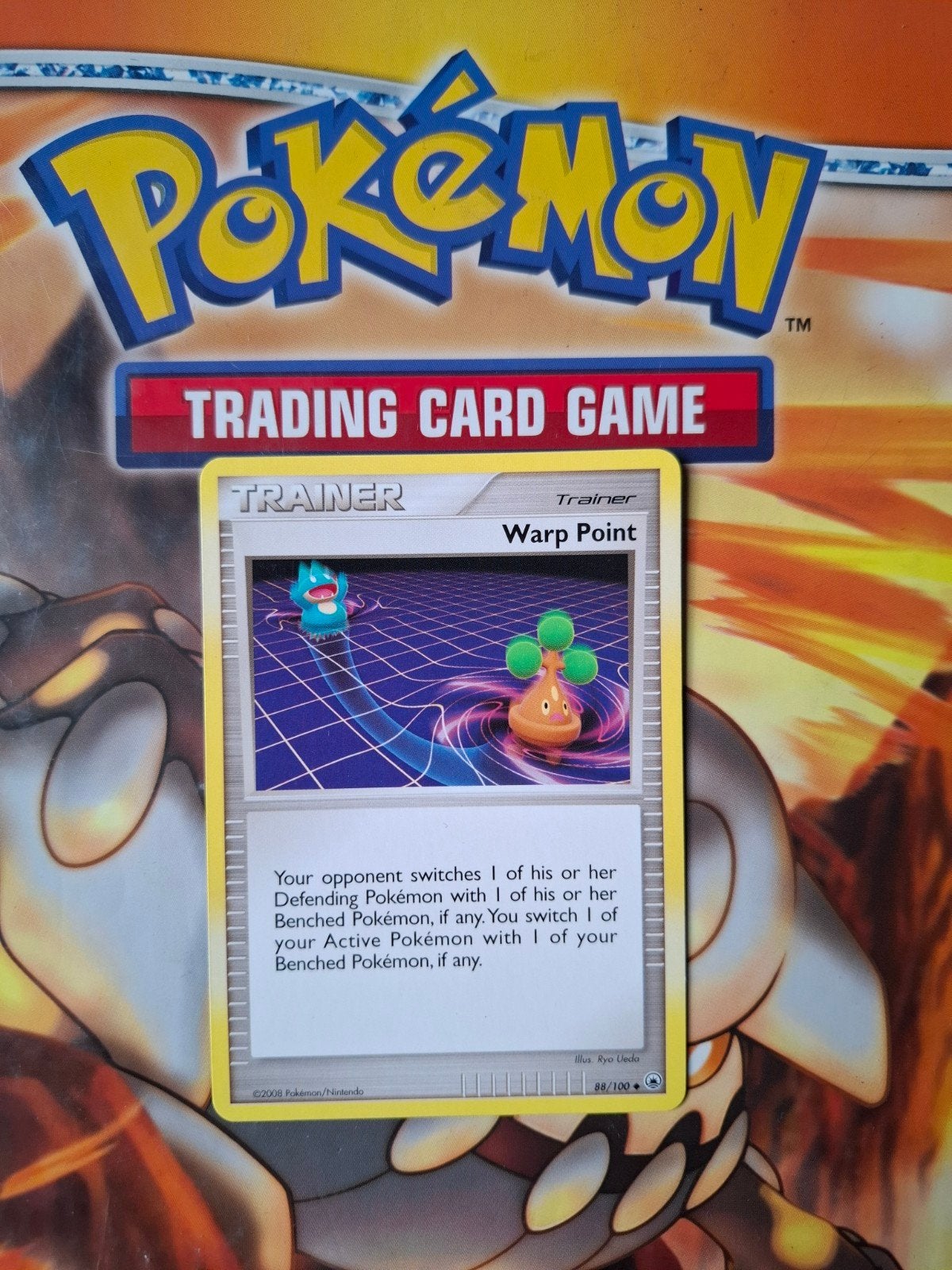 Warp point 88/100 Diamond&Pearl Majestic Dawn pokemon kaart, Ophalen of Verzenden, Zo goed als nieuw, Losse kaart