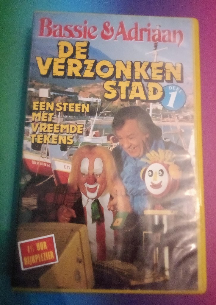 VHS CNR Band - Bassie en Adriaan - De verzonken stad deel 1, Gebruikt, Verzenden, Alle leeftijden, Nederlands