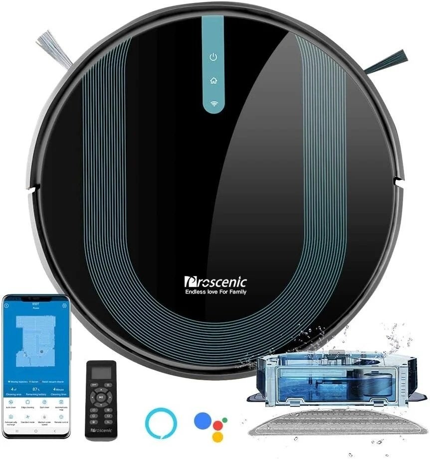 PROMO Nieuwe Proscenic 850T WiFi robot vacuum cleaner Alexa, Overige merken, Stille werking, Nieuw, Ophalen of Verzenden