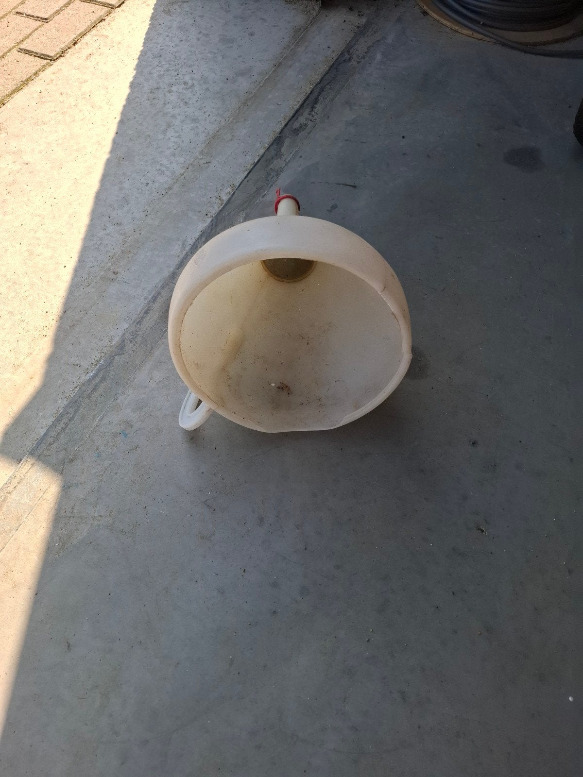 Witte trechter met handvat, Ophalen of Verzenden