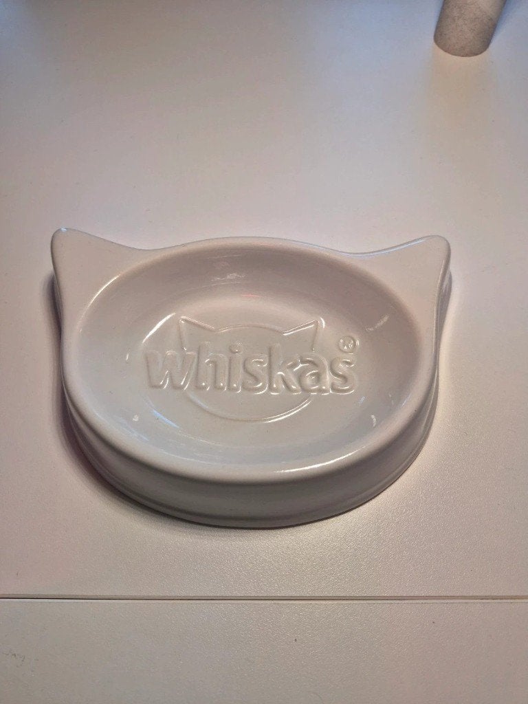 Whiskas Kattenvoederbak, Water Whisker’s Witte Kattenkom, Wit, Nieuw, Ophalen of Verzenden, Amandaonline001@gmail.com