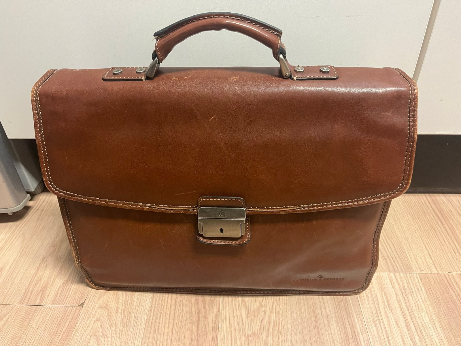 Castelijn & Beerens Leren Laptoptas A4 - Bruin, Ophalen of Verzenden, Gebruikt, Bruin, Overige typen