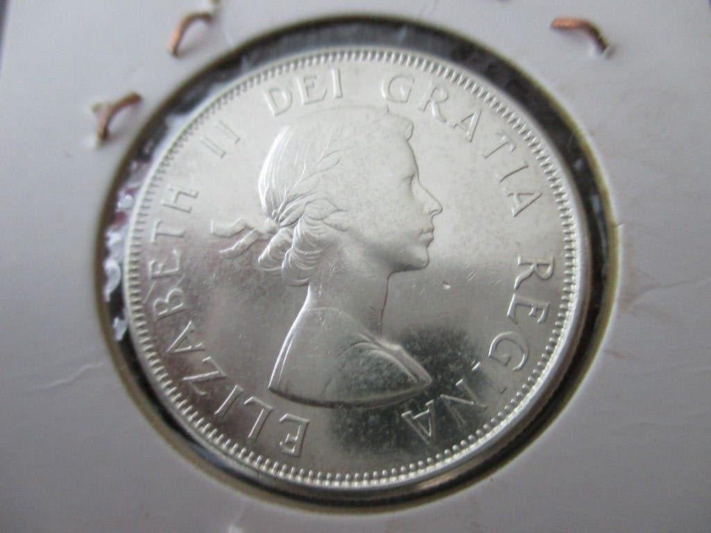 Canada 50 cents 1961, Ophalen of Verzenden, Noord-Amerika, Losse munt, Zilver