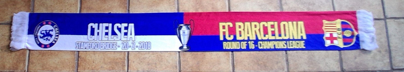 CHELSEA - BARCELONA.  Sjaal 2018., Ophalen, Zo goed als nieuw, Buitenlandse clubs, Vaantje of Sjaal