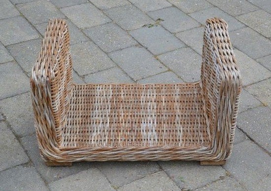 Rotan haardhout houder, Ophalen, Zo goed als nieuw, Vrijstaande haard, Houthaard