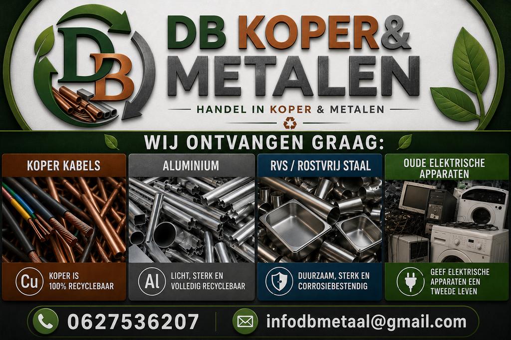 Kostenloos ophalen Oud Metaal & Elektrische Apparaten, Ophalen, Gebruikt, Koper of Messing