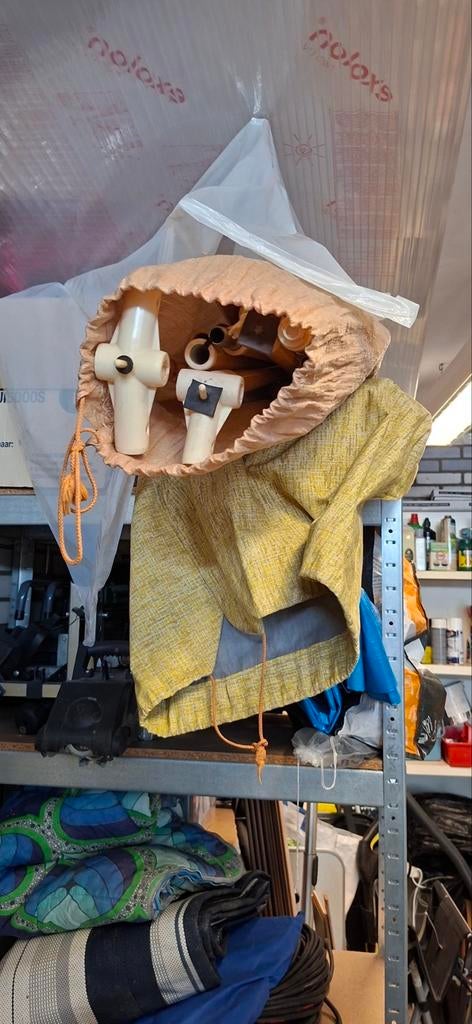 Voortent Isabella kleur bruin geel, Ophalen