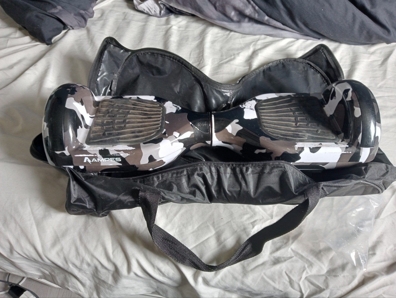 Hoverboard met zitje en oplader - Andes camouflage, Fietsen en Brommers, Steps, Ophalen, Gebruikt, Elektrische step (E-scooter)