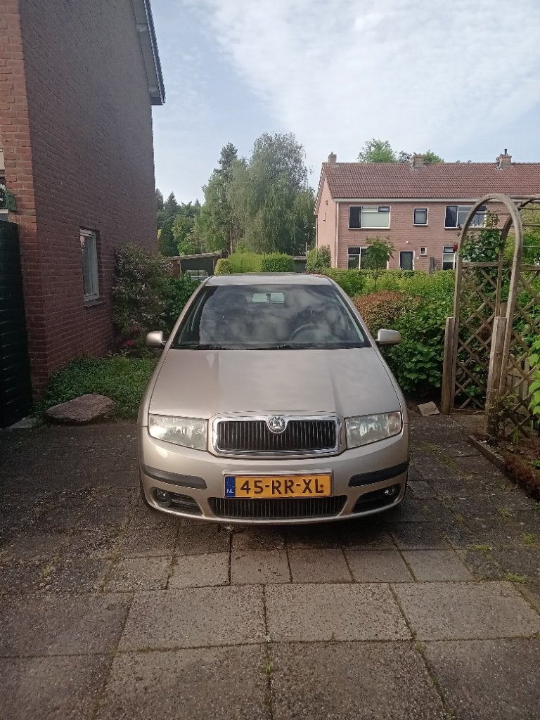 Skoda Fabia 1.4 55KW 2005 Beige  ABS airco, Voorwielaandrijving, Zwart, 4 cilinders, Metallic lak