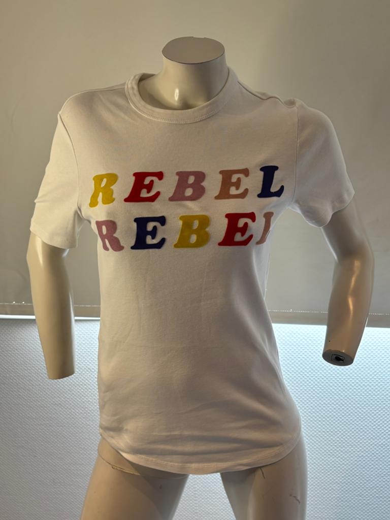 Zoe karssen shirt met leuke print maat s, ., Wit, Ophalen of Verzenden, Zo goed als nieuw
