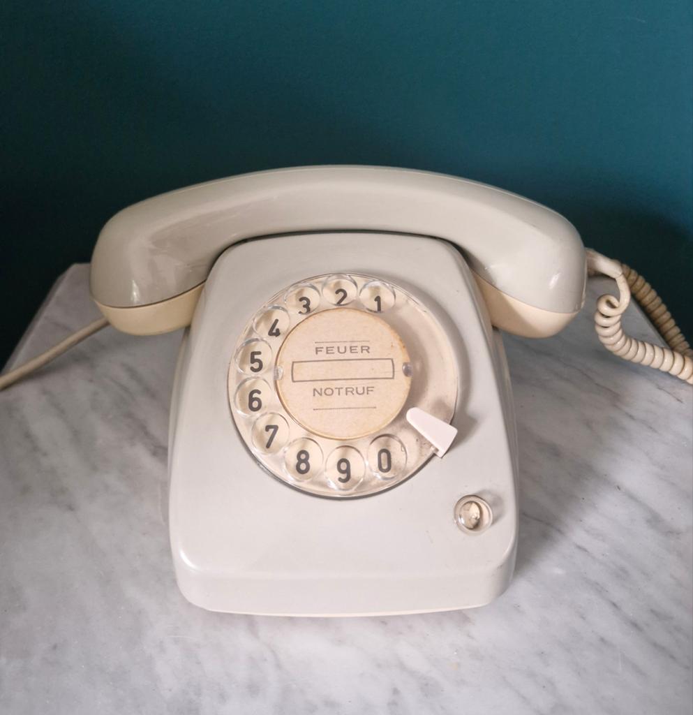 Vintage Telefoon met Draaischijf - Jaren '70 Design, Ophalen of Verzenden, Huis en Inrichting