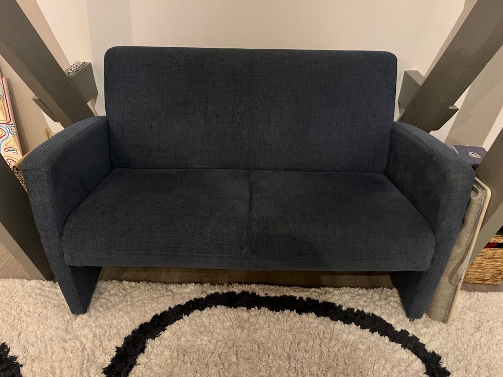 Blue couch, Huis en Inrichting, Ophalen, Gebruikt, 100 tot 125 cm, Tweepersoons