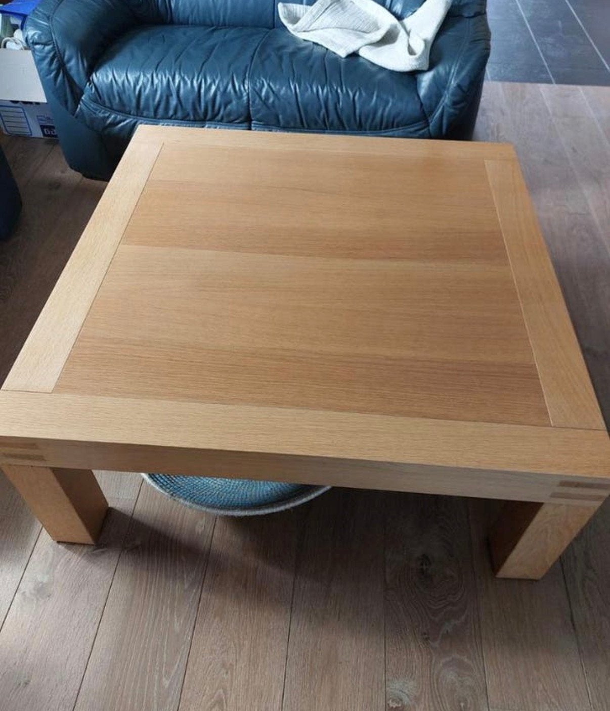 Eiken salontafel, 100 tot 150 cm, Zo goed als nieuw, Rechthoekig, 50 tot 100 cm