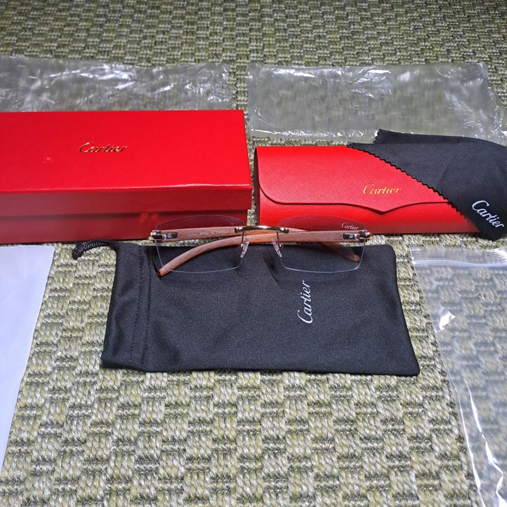 Cartier bril houten pootjes, Overige merken, Bruin, Verzenden, Zo goed als nieuw