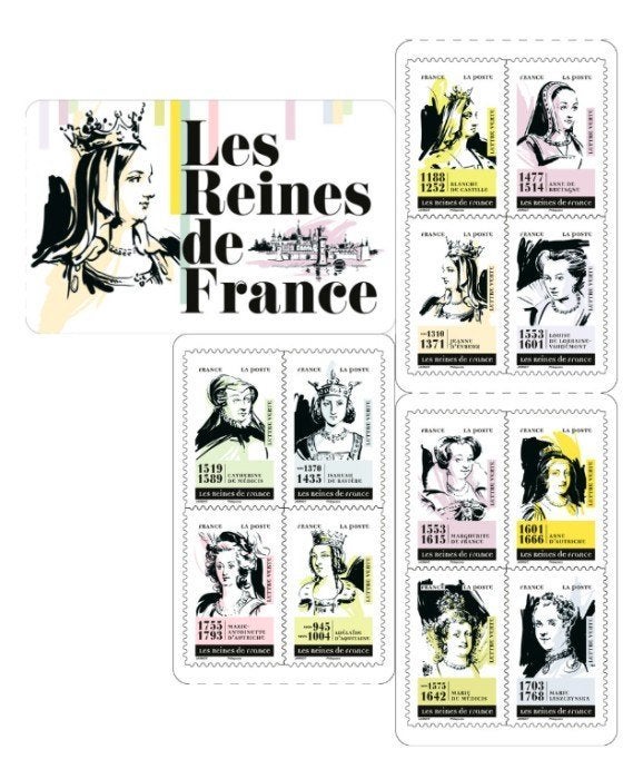 Jaar 2026 Carnet de 12 timbres - Reines de France - Lettre v, Ophalen of Verzenden, Postfris
