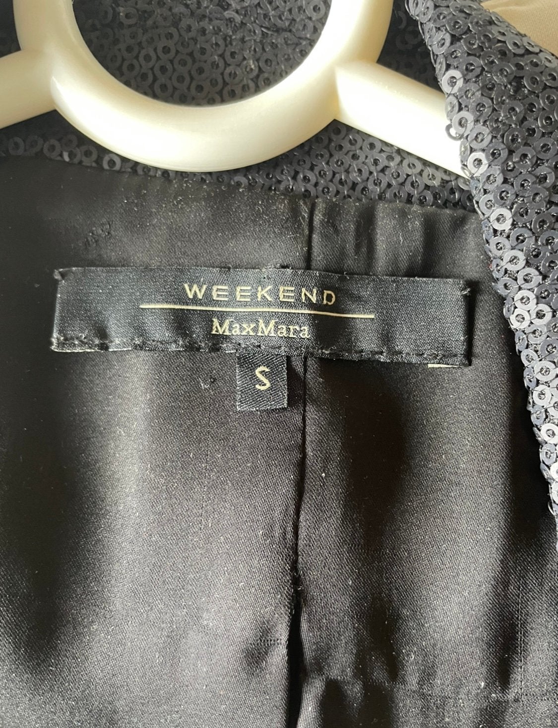 Max mara blazer pailletten, Maat 38/40 (M), Zwart, Ophalen of Verzenden, Jasje
