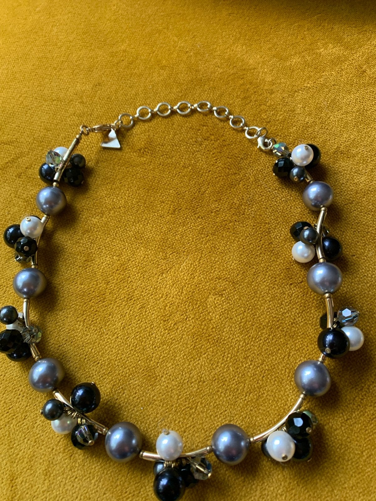 Ermani Bulatti Parel Ketting met Swarovski Kristallen, Sieraden, Tassen en Uiterlijk, Met kristal, Overige materialen, Wit, Ophalen of Verzenden