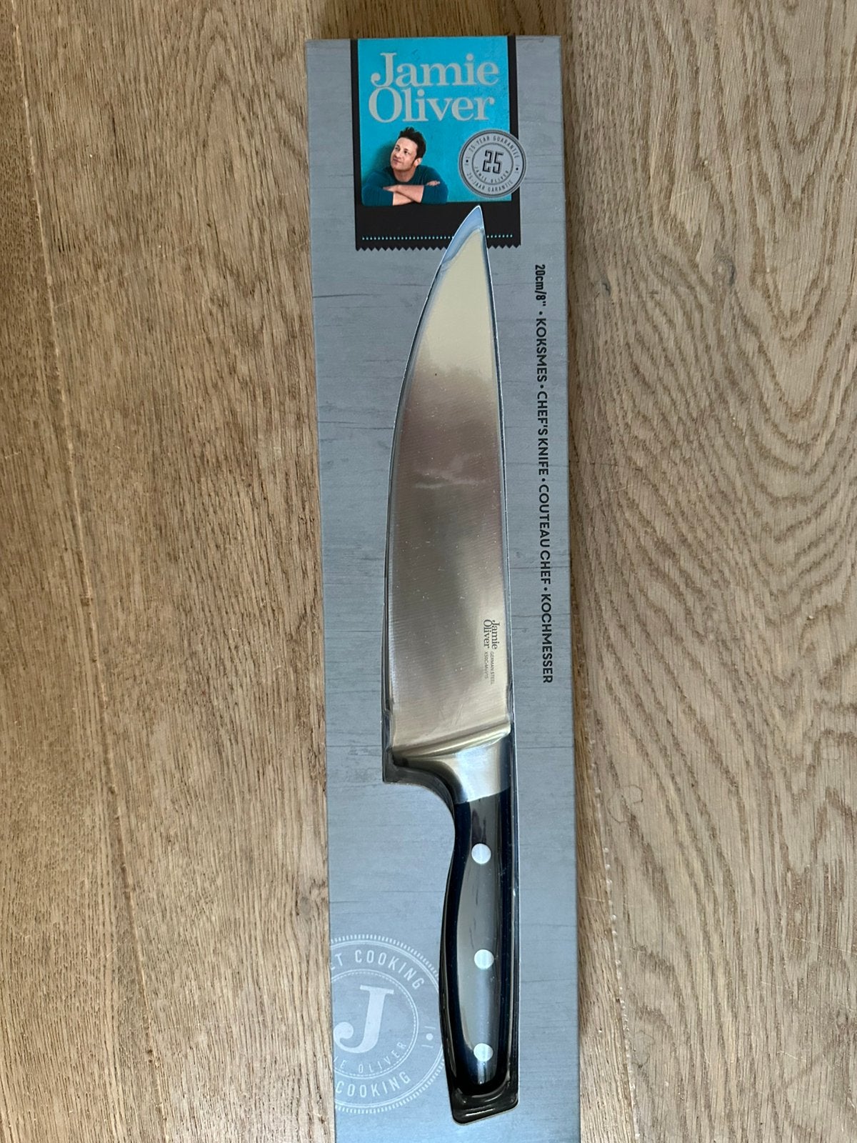 Koksmes 20cm  nieuw; kan in afwasmachine, Huis en Inrichting, Ophalen of Verzenden, Zo goed als nieuw, Rvs of Chroom