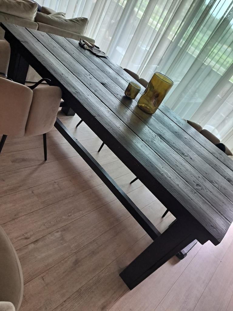 Eettafel 200x100, Gebruikt, 200 cm of meer, Rechthoekig, 50 tot 100 cm