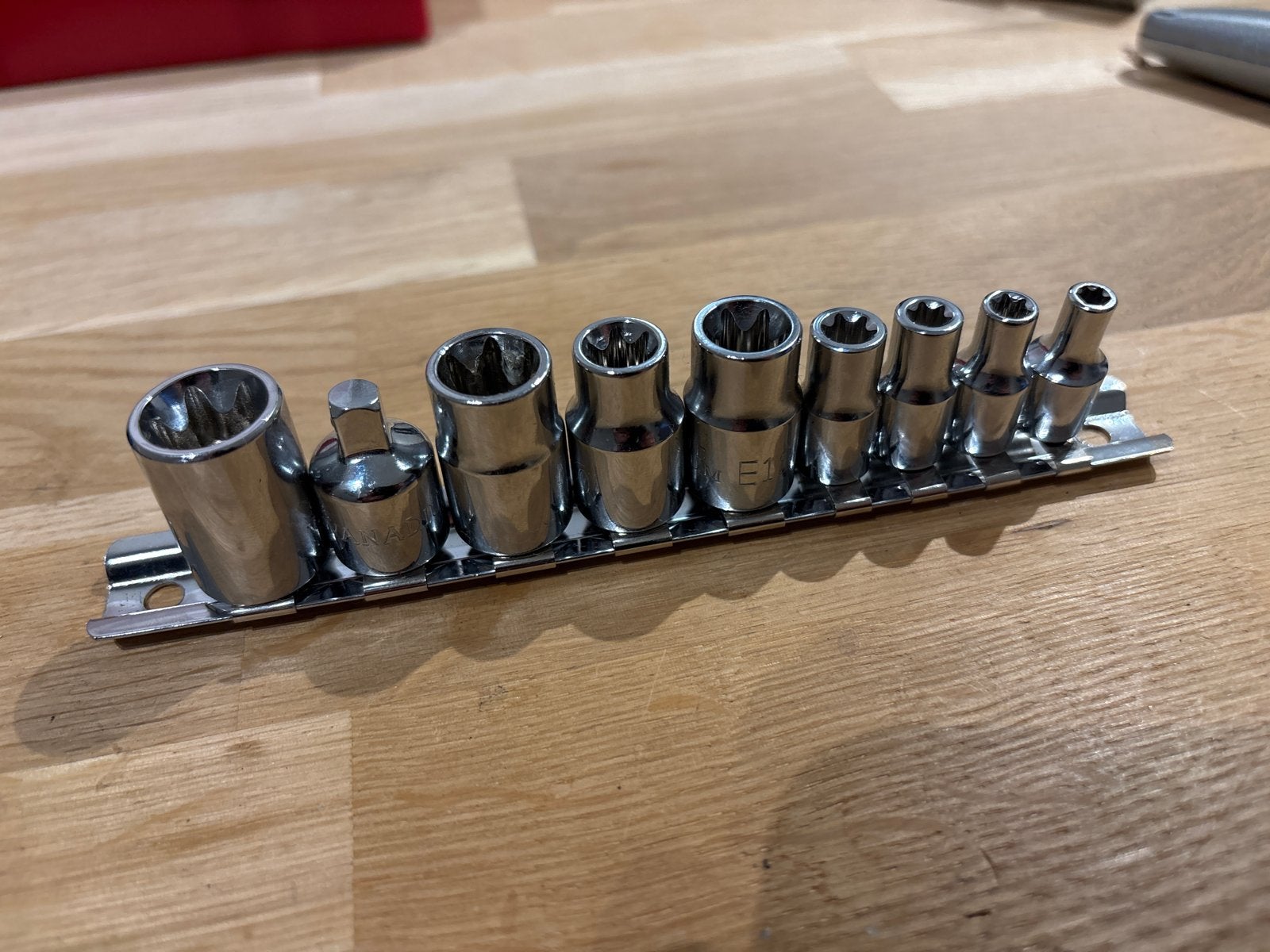 Midlock E-torx doppen set E5-E16, Doe-het-zelf en Verbouw, Gereedschap | Handgereedschap, Ophalen of Verzenden, Gebruikt, Sleutel/ratel