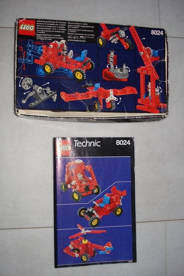 LEEG doosje met bouwbeschrijving Lego Technic 8024 uit 1989, Ophalen of Verzenden, Zo goed als nieuw, Overige typen, Lego