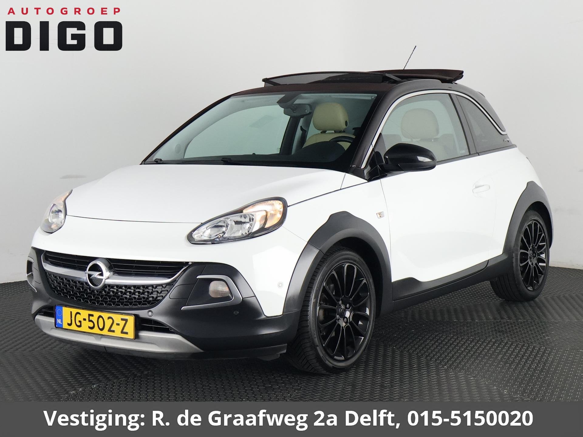 Opel ADAM 1.4 Rocks Cabrio Automaat | Climate Control | Park, Auto's, 4 cilinders, 4 stoelen, Wit, Origineel Nederlands