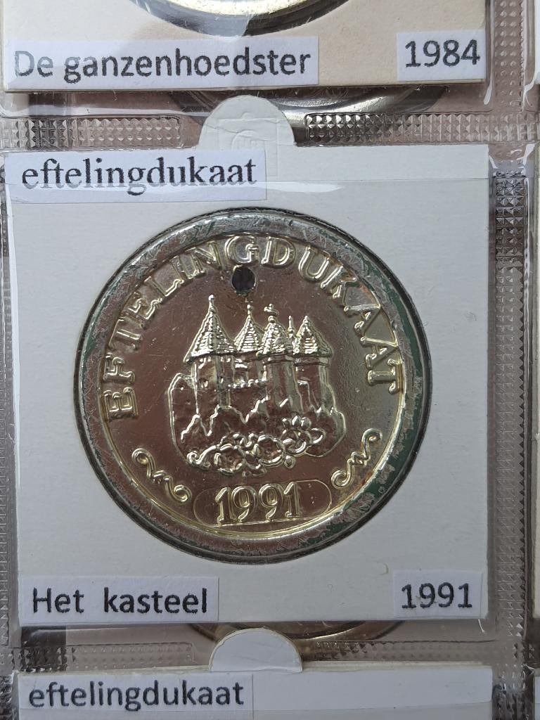 Efteling dukaat ezeltje strekje 1991, Ophalen of Verzenden, Gebruikt, Overige typen