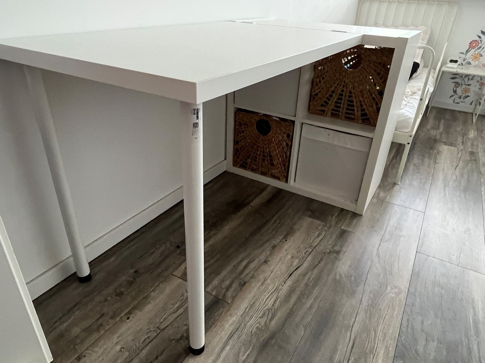 IKEA KALLAX / LAGKAPTEN bureau-kast combinatie wit, Opbergruimte, Spaanplaat of MDF, Ophalen of Verzenden, Zo goed als nieuw