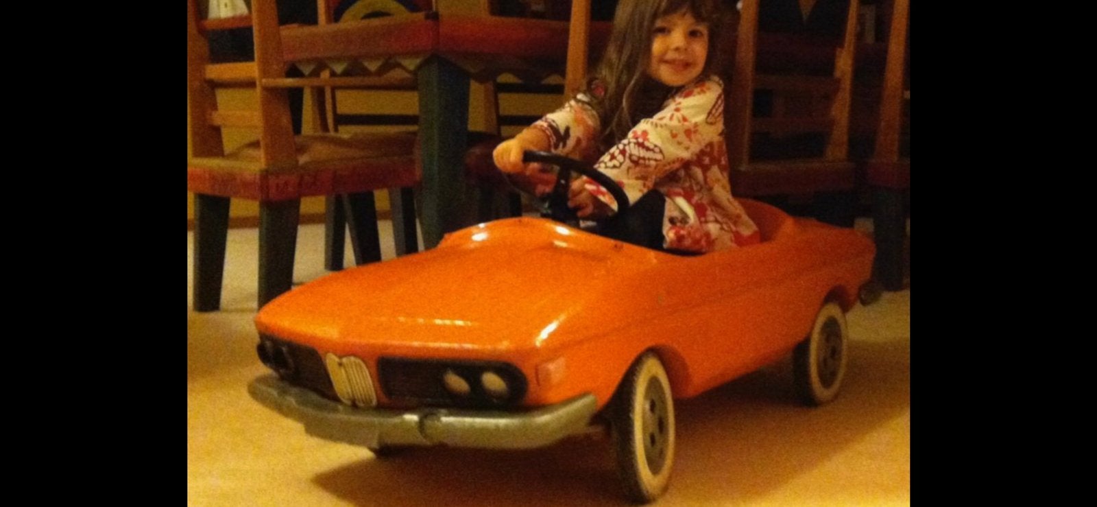 Trapauto vintage BMW 2000CS pedalcar rare !!, Kinderen en Baby's, Speelgoed | Buiten | Voertuigen en Loopfietsen, Ophalen