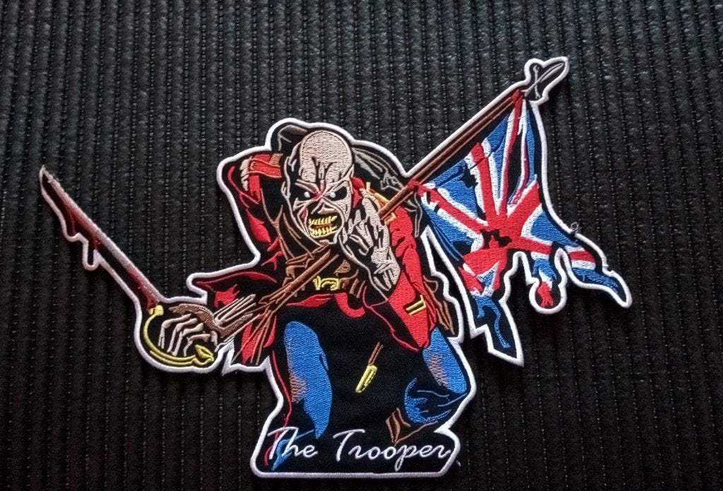 Iron Maiden erg  mooie shaped the Trooper patch 91, Ophalen of Verzenden, Nieuw, Kleding