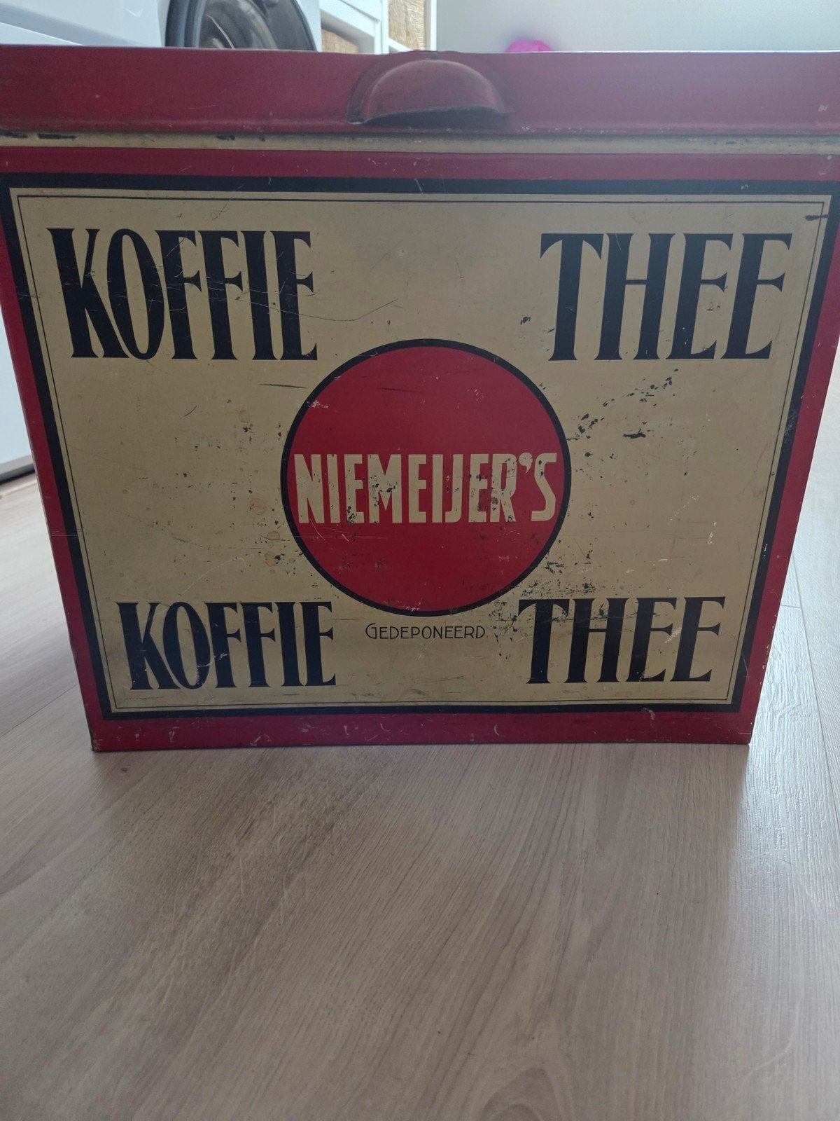 Antiek Niemeyer's Koffie Thee Winkelblik Groot - Geen Roest, Ophalen of Verzenden