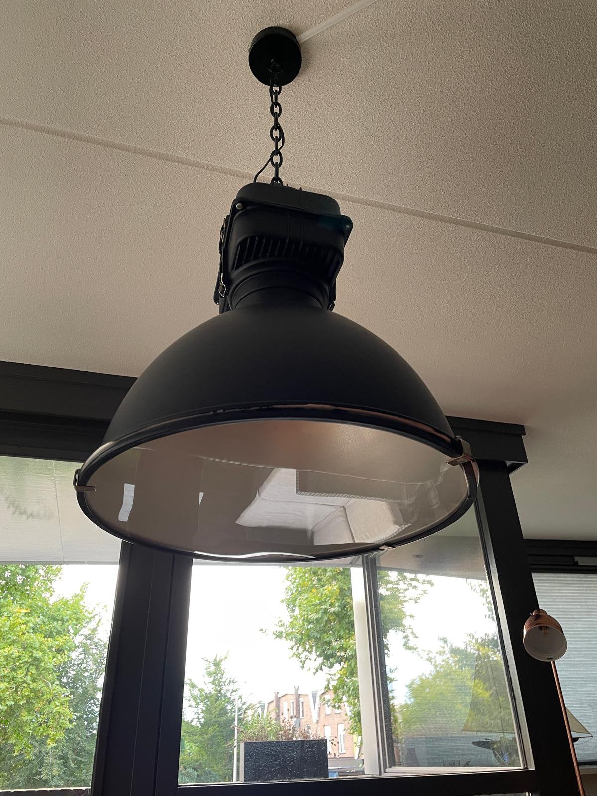 Industriele hanglamp, zwart., Ophalen, Zo goed als nieuw