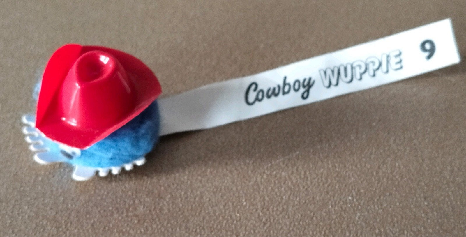 Cowboy Wuppie 9 - Schattig blauw pluche figuurtje, Verzamelen, Verzenden, Gebruikt