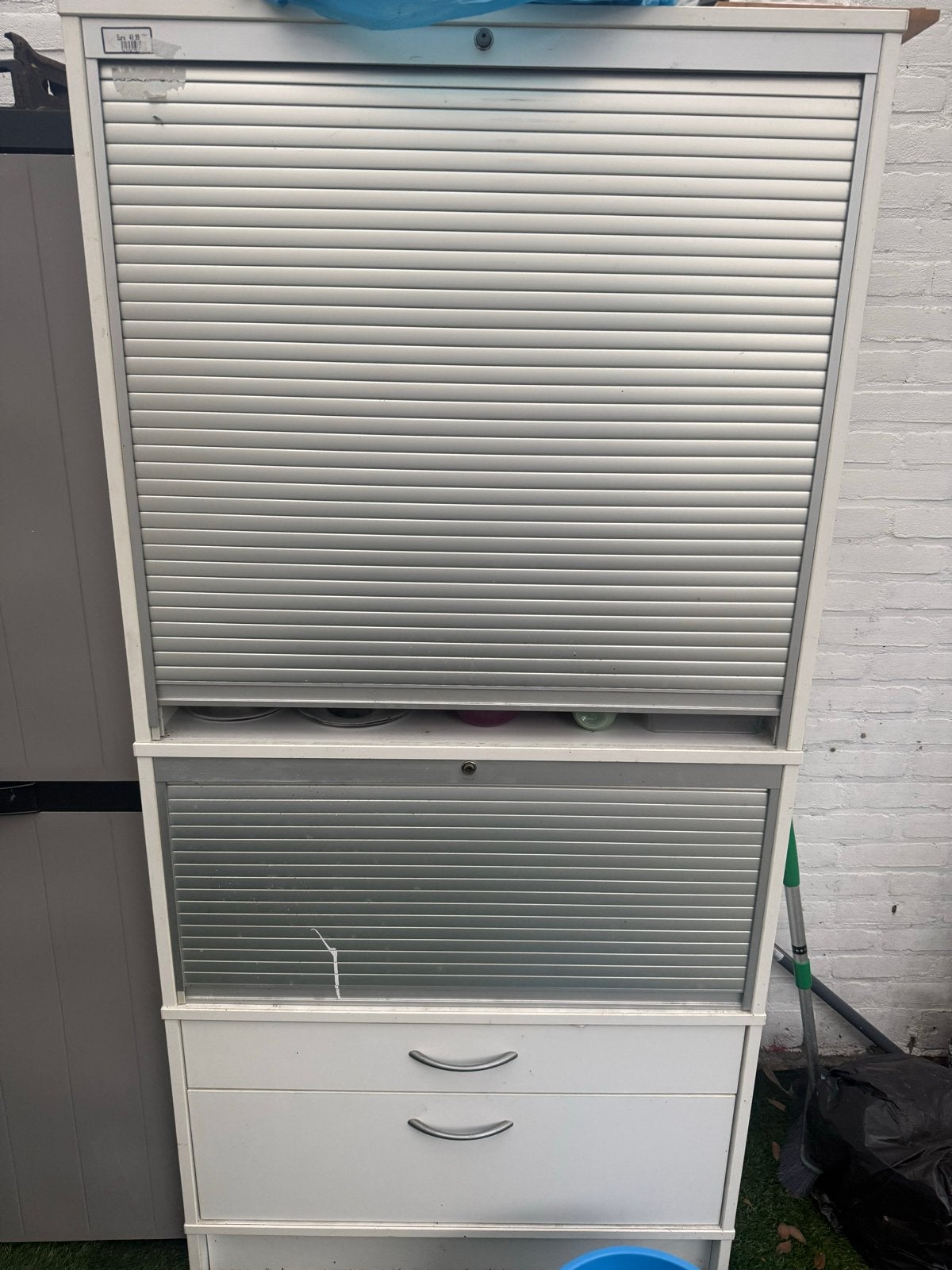 Archiefkast met rolluiken en lades, Huis en Inrichting, Ophalen, Gebruikt, Meerdere deuren, 50 tot 100 cm