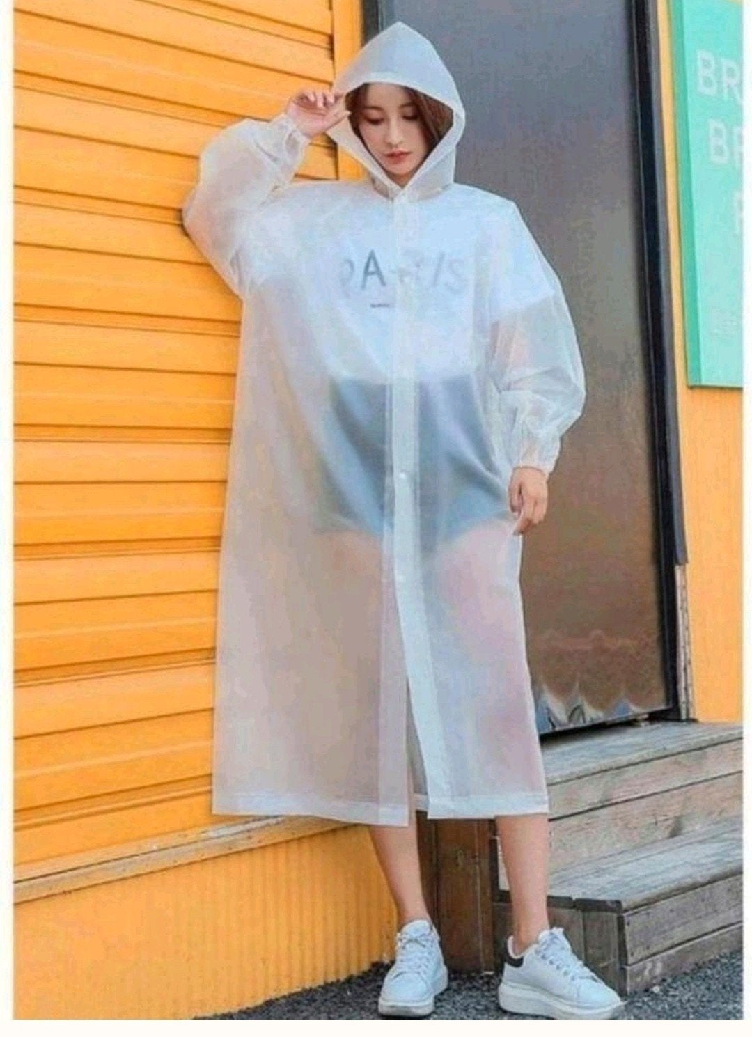 Transparante Unisex Regencape - Maat S-L Nieuw, Ophalen of Verzenden, Nieuw, Regenjas, Dames