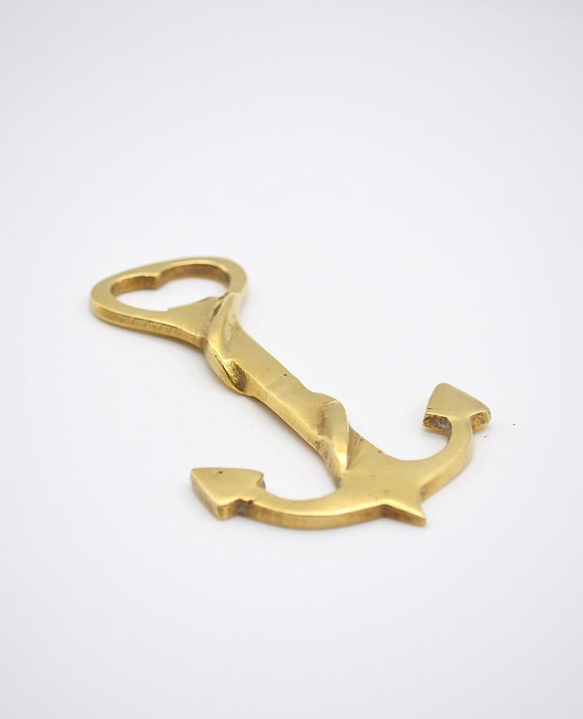 Vintage Messing Flesopener – Anker Vorm – Nautisch Design, Antiek en Kunst, Antiek | Koper en Brons, Verzenden, Koper