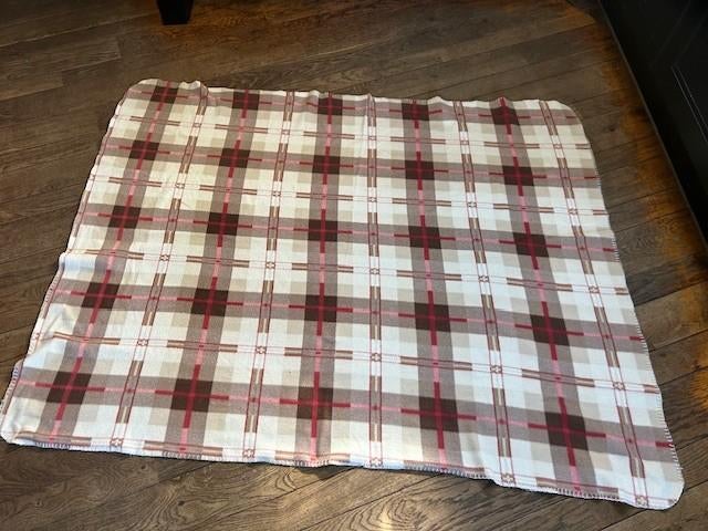 G19-geruite fleece deken 140x160cm, Ophalen of Verzenden, Gebruikt