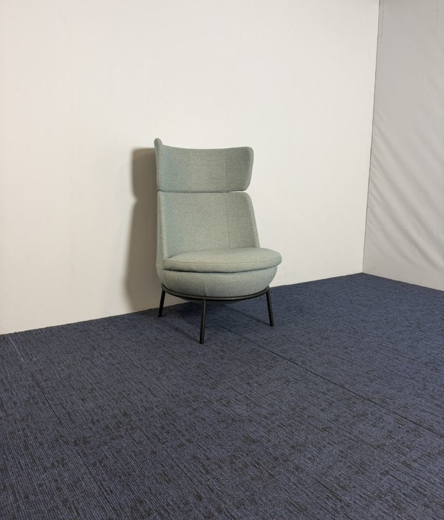 Fauteuil Jonas Ihreborn Pod - mintgroen - zwart frame, Ophalen, Gebruikt, 75 tot 100 cm, Stof