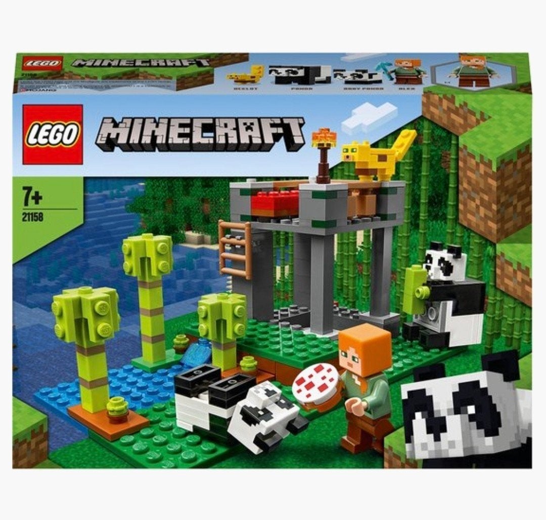 LEGO Minecraft 21158 De Panda Crèche, Gebruikt, Inclusief instructies, Minecraft, Lego