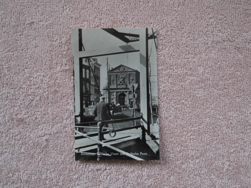 Rotterdam, Delftsche vaart met poort, Ophalen of Verzenden, 1920 tot 1940, Ongelopen, Zuid-Holland