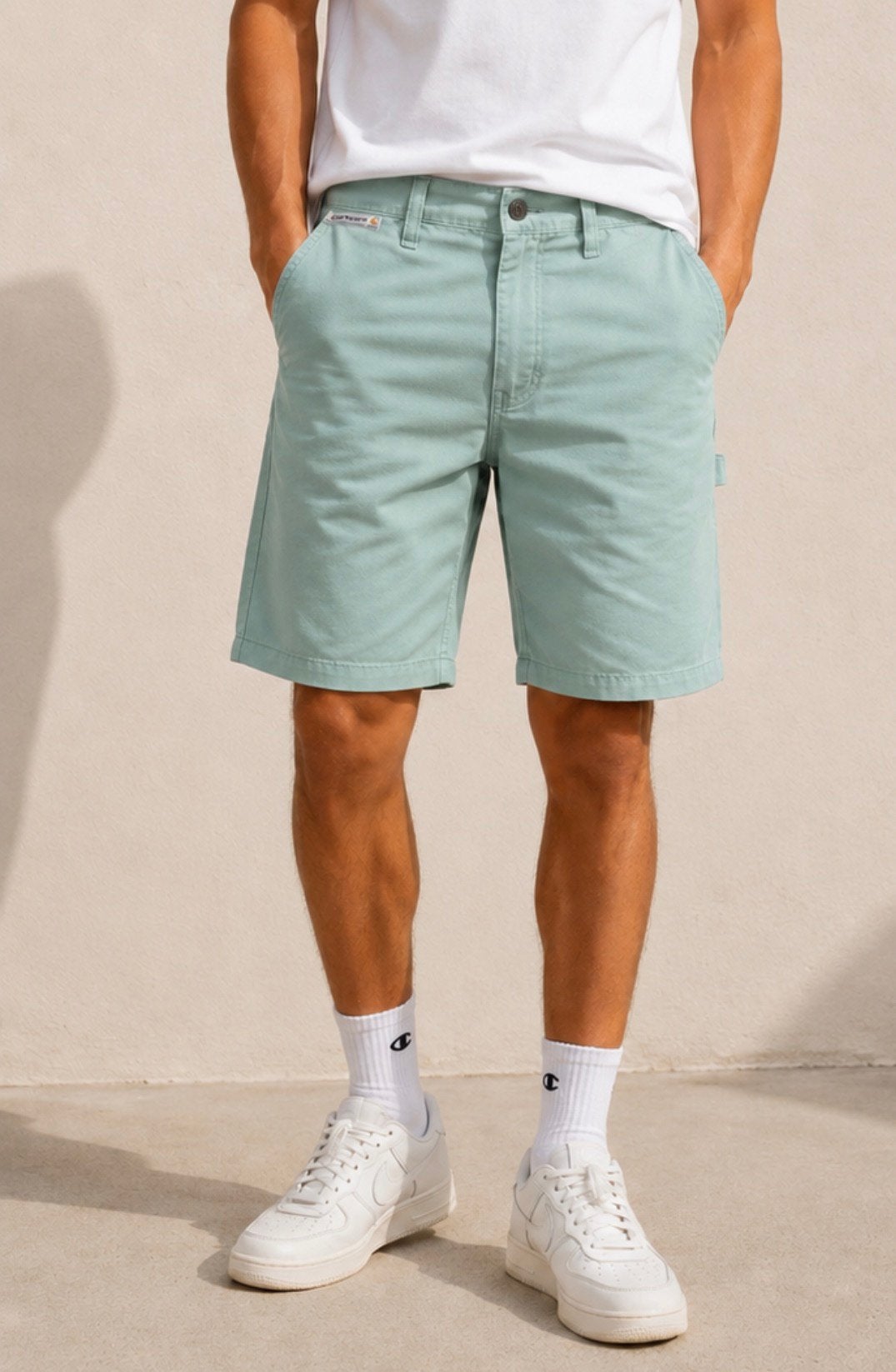 Carhartt korte broek lichtblauw maat 30, Ophalen of Verzenden, Nieuw, Maat 46 (S) of kleiner, Blauw