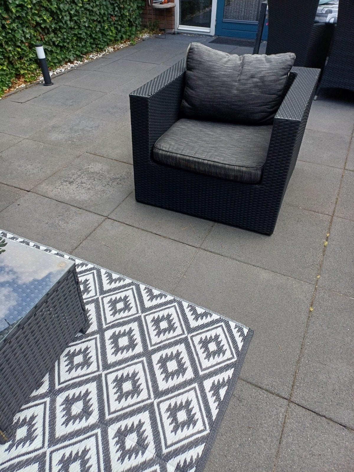 wicker loungeset, Tuin en Terras, Ophalen, Gebruikt, Wicker, Bank