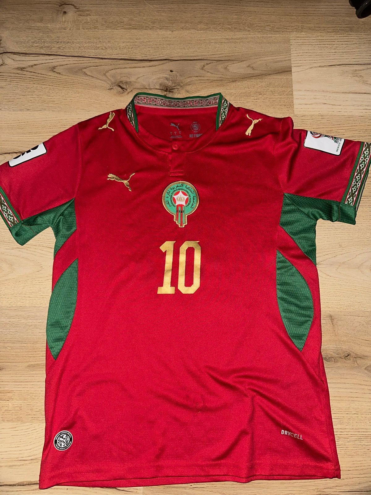 Marokko voetbalshirt Brahim 10 - Maat s, Maat M, Ophalen of Verzenden, Zo goed als nieuw, Shirt
