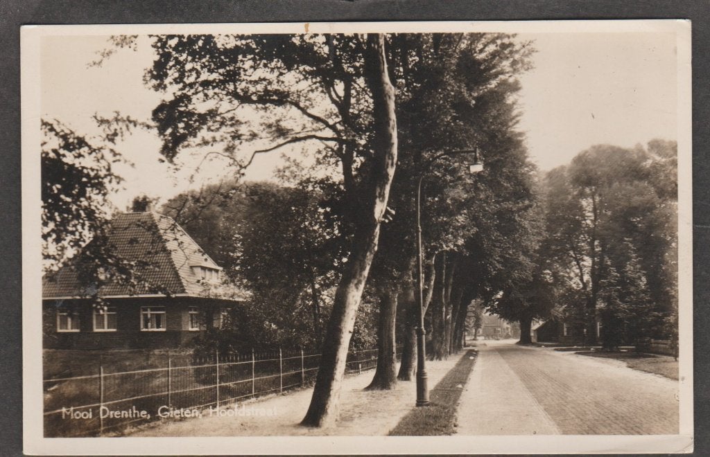 gieten  hoofdstraat, Verzenden, 1940 tot 1960, Gelopen, Drenthe