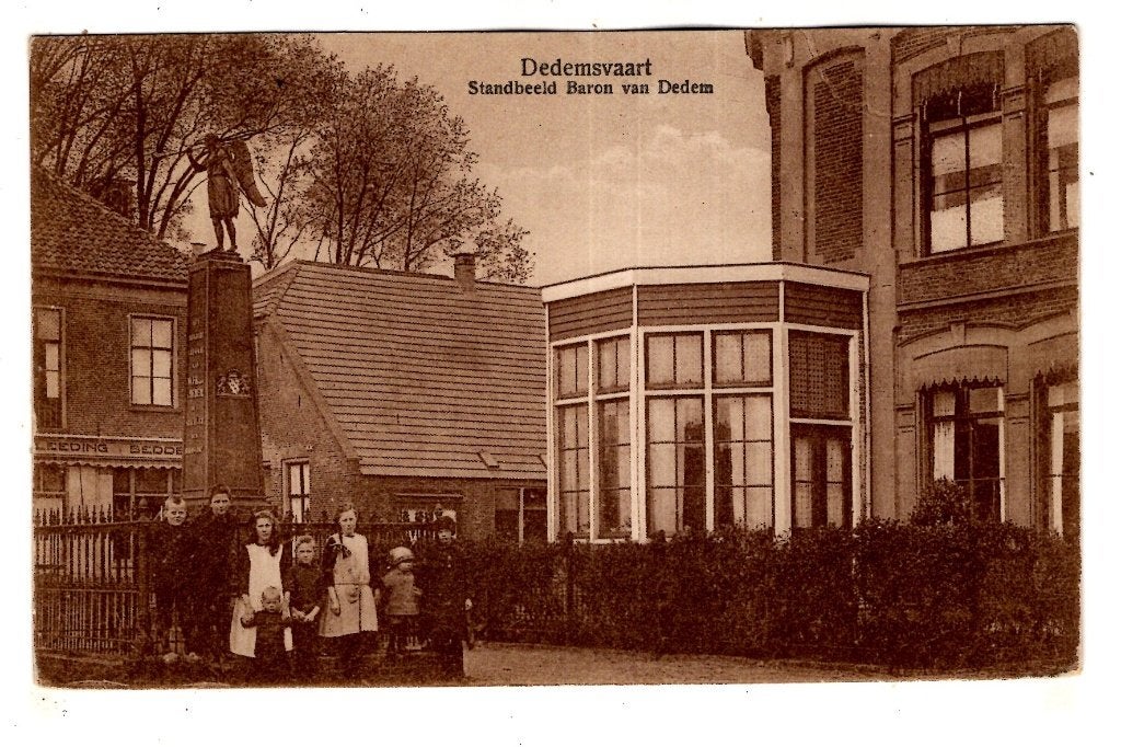 Dedemsvaart Kinderen  bij het standbeeld, Ophalen of Verzenden, Voor 1920, Ongelopen, Overijssel