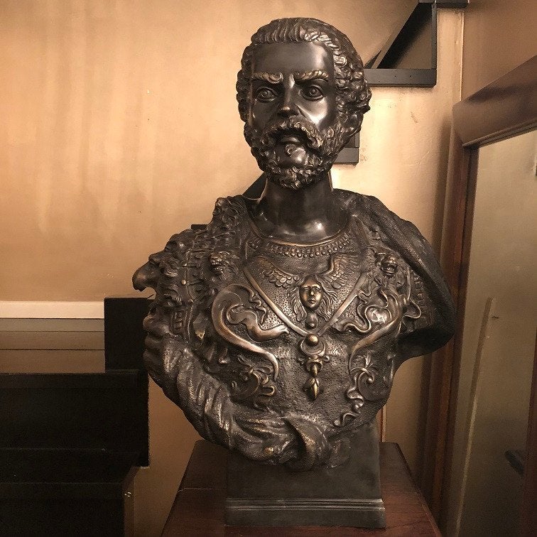 Eichholtz Buste van de Romeinse Keizer Marcus Aurelius, Ophalen, Buste, 50 - 100 cm, Brons