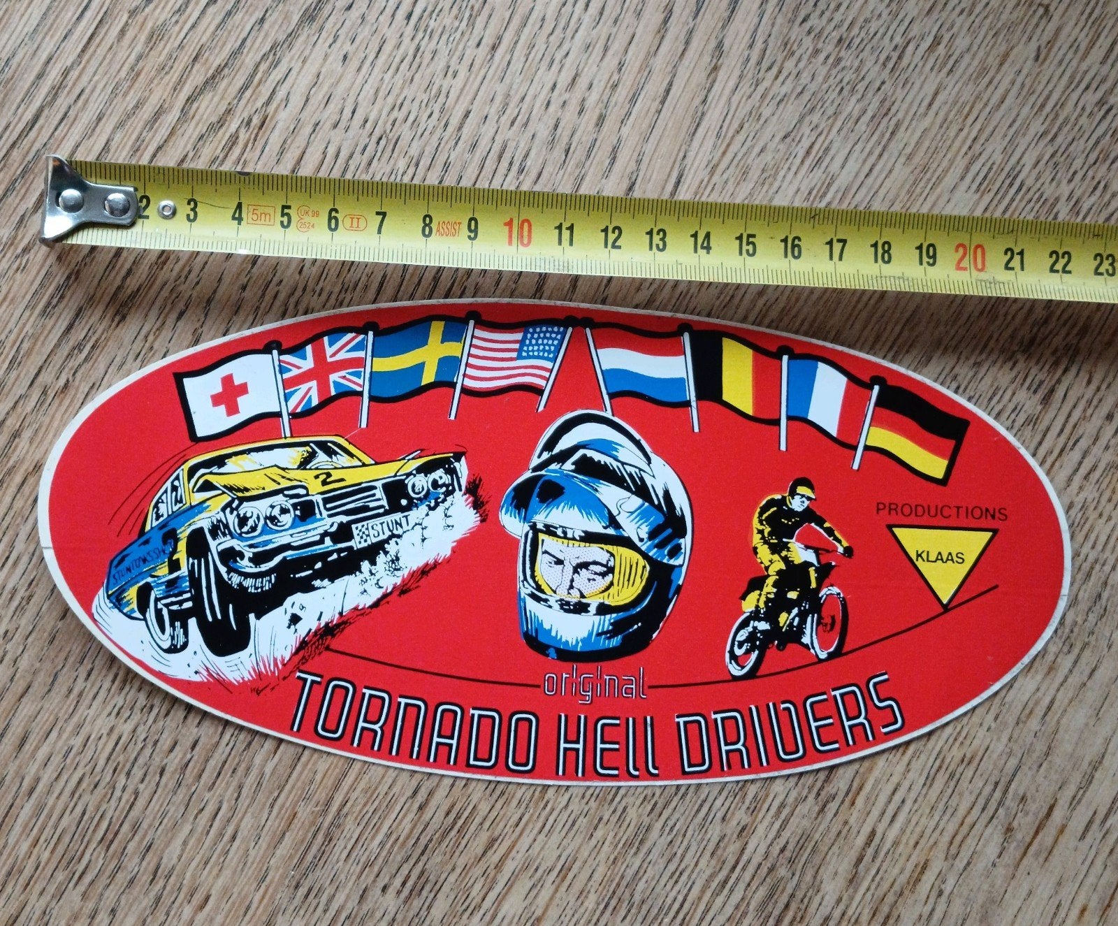 Sticker Hell Drivers Tornado Stunt Cars Show 4, Ophalen of Verzenden, Zo goed als nieuw