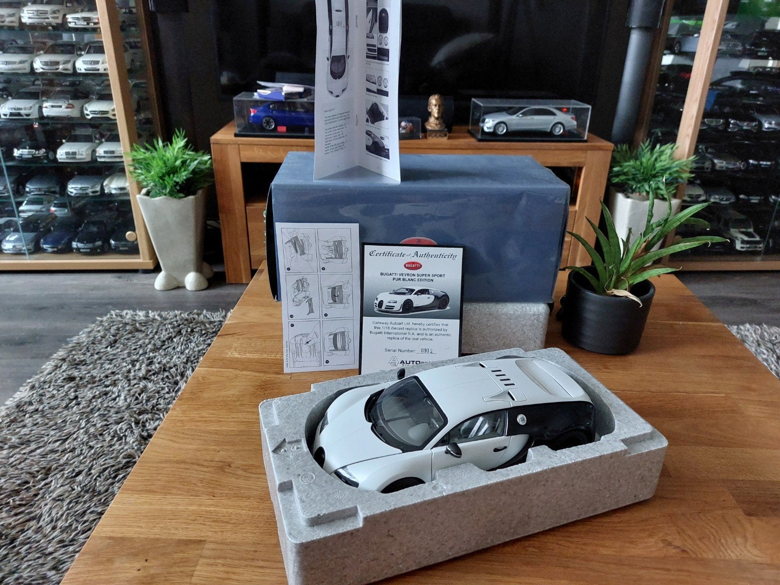 Autoart 70933 1/18 Bugatti veyron Super sport Pur Blanc, Ophalen of Verzenden, Nieuw