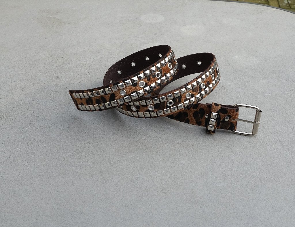 moderne damesriem nr. 003 in panterprint 105x3,7 cm - nieuw, Overige kleuren, Nieuw, Tailleriem, Ophalen of Verzenden
